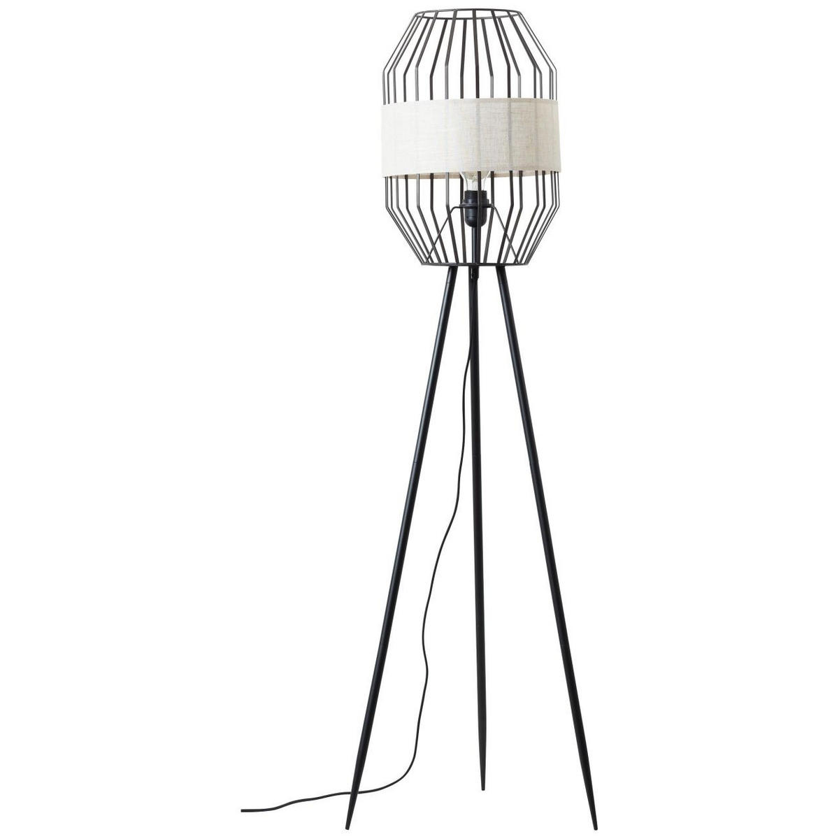 STANDLEUCHTE Slope 93132/76 - Schwarz, Metall (45/45/134cm) - Brilliant