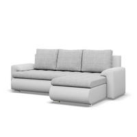 ECKSOFA RECHTS MIT SCHLAFFUNKTION FORESTA, Grau + Grau - Hellgrau/Grau, Textil (230/159cm) - Mebligo