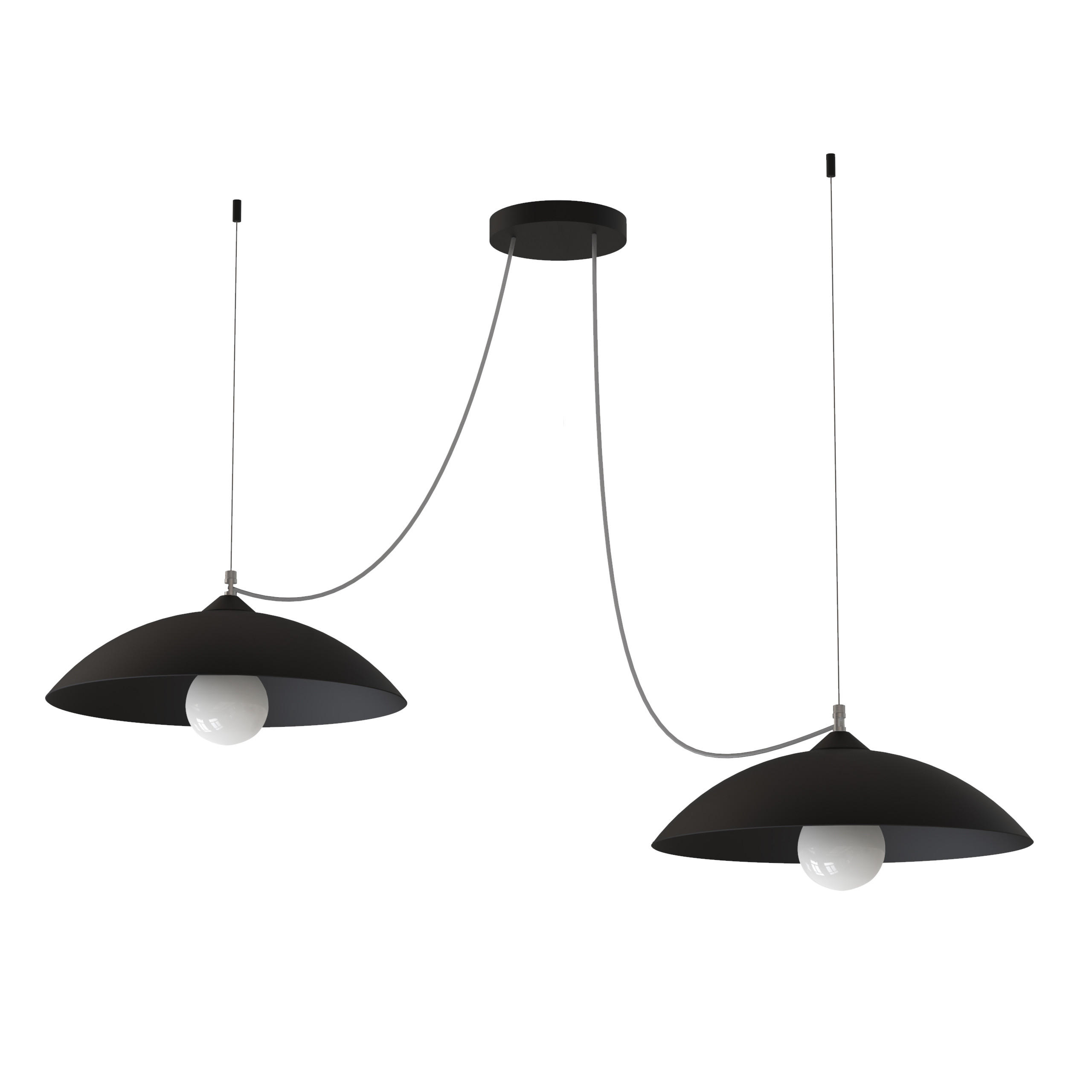 HÄNGELEUCHTE - Schwarz, Metall (40/40/9cm) - Lumicom