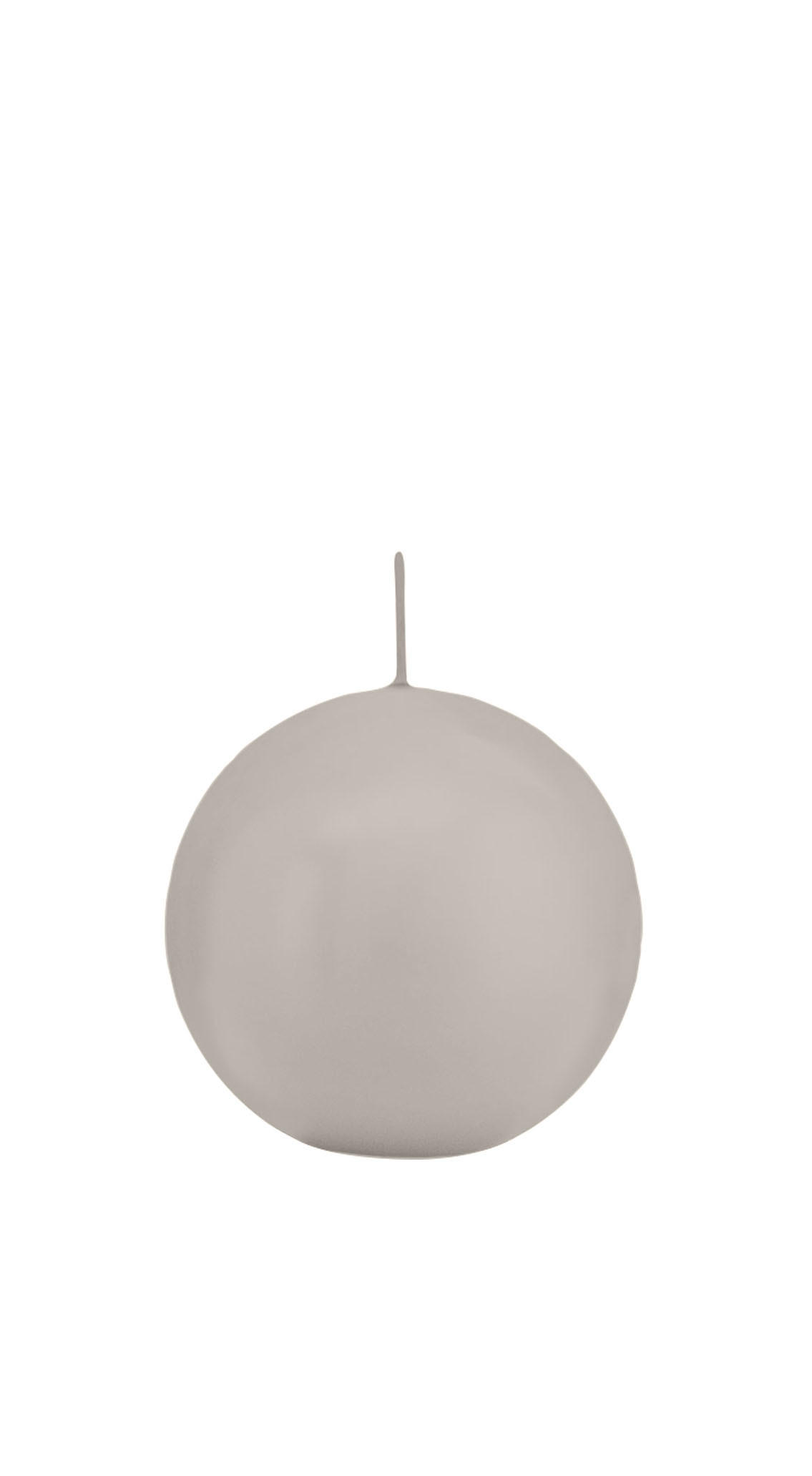 KUGELKERZEN Zinn Grau Ø 70 mm, 12 Stück - Hellgrau, Paraffin (7/7/7cm) - Wiedemann Kerzen