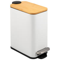 ABFALLEIMER, weiß - Weiß, Metall (14/28.5/30cm) - bremermann