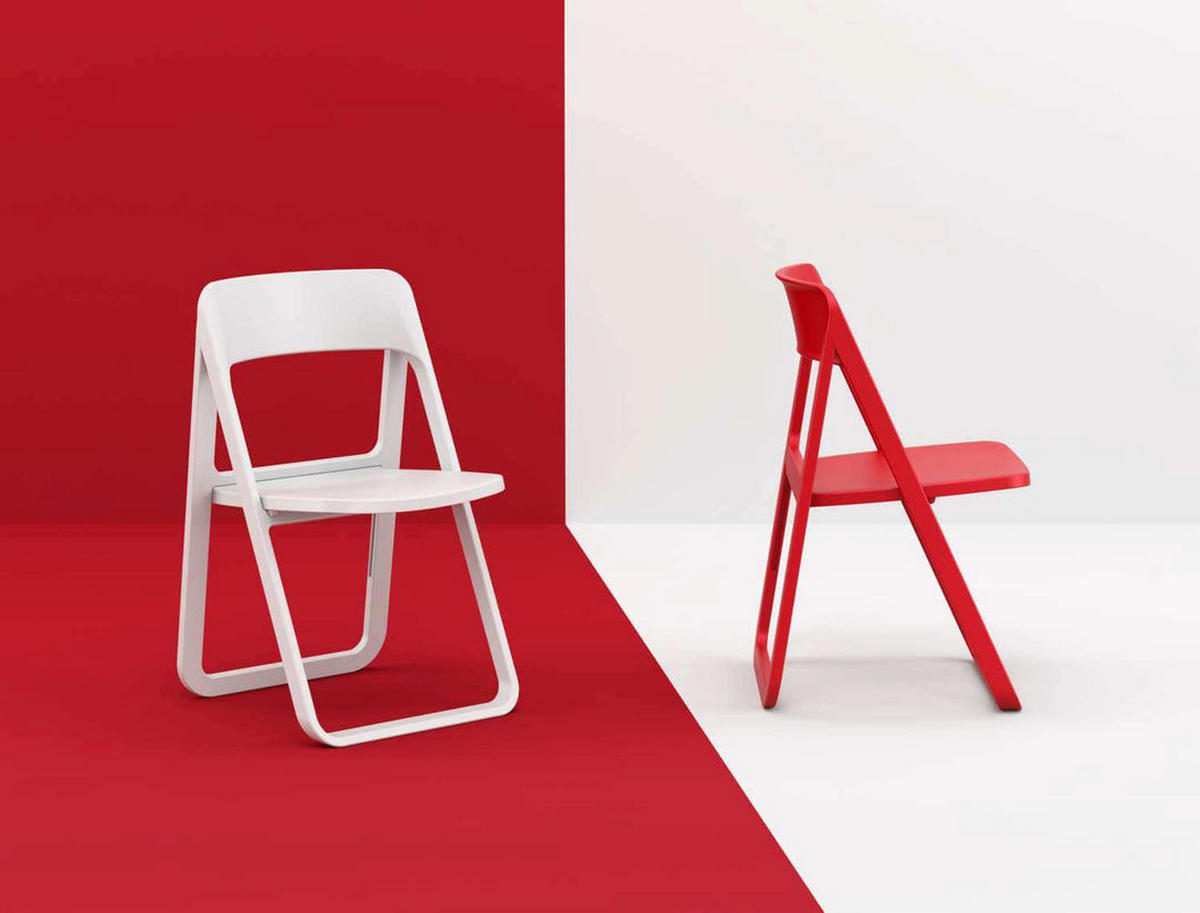 KLAPPSTUHL SLAG rot - Rot, Kunststoff (48/94/48cm) - Légia Home