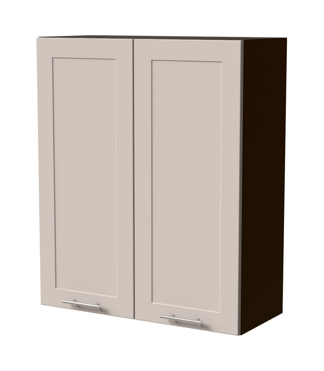 HÄNGESCHRANK Oslo W4/80 Lava / Kaschmir Matt 80 / 32,5 / 96cm - Kaschmir/Dunkelgrau, Holz/Holzwerkstoff (80/96/32.5cm) - Feldmann-Wohnen