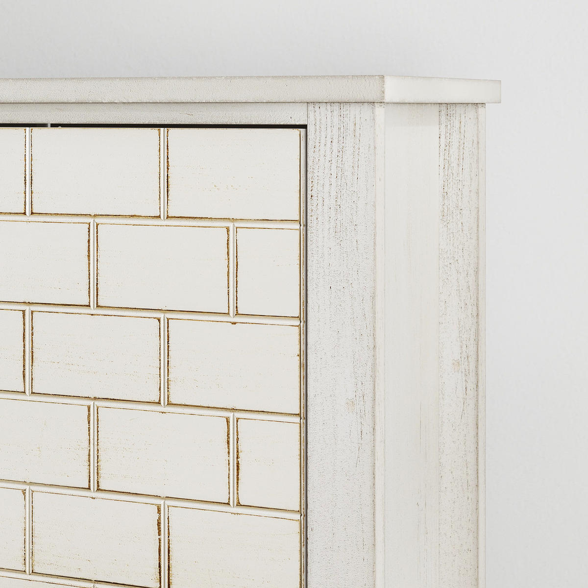 SCHUHSCHRANK aus MDF & Spanplatte in Weiß mit 2 Schubladen - Weiß, Holzwerkstoff (80/97.5/24cm) - Modfu