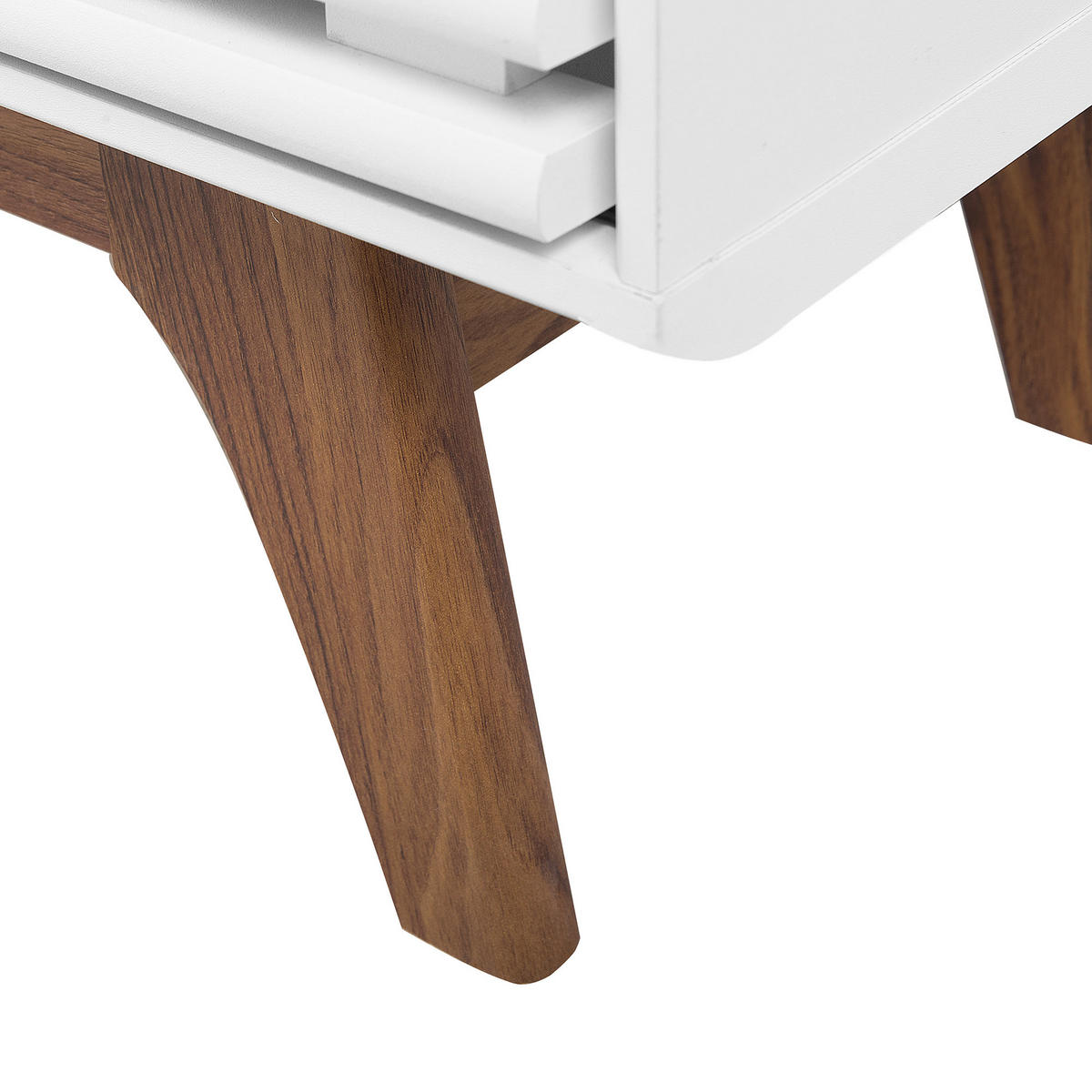TV-MÖBEL Weiß, DunkelbraunTOLEDO 35/117/44 cm - Weiß, Holzwerkstoff (117/44/35cm) - Beliani