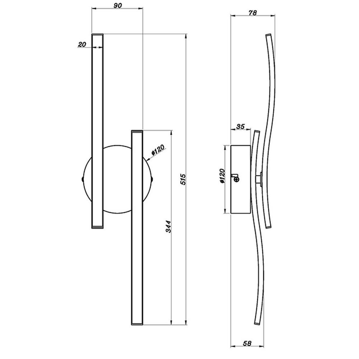 LED DECKENLEUCHTE Tyler Schwarz Matt - Schwarz, Kunststoff (51.5/10/7.2cm) - Globo Lighting