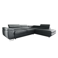 ECKSOFA Lyam 4 Sitzplätze Dunkelgrau - Grau, Holzwerkstoff (271/201cm) - Petits-meubles