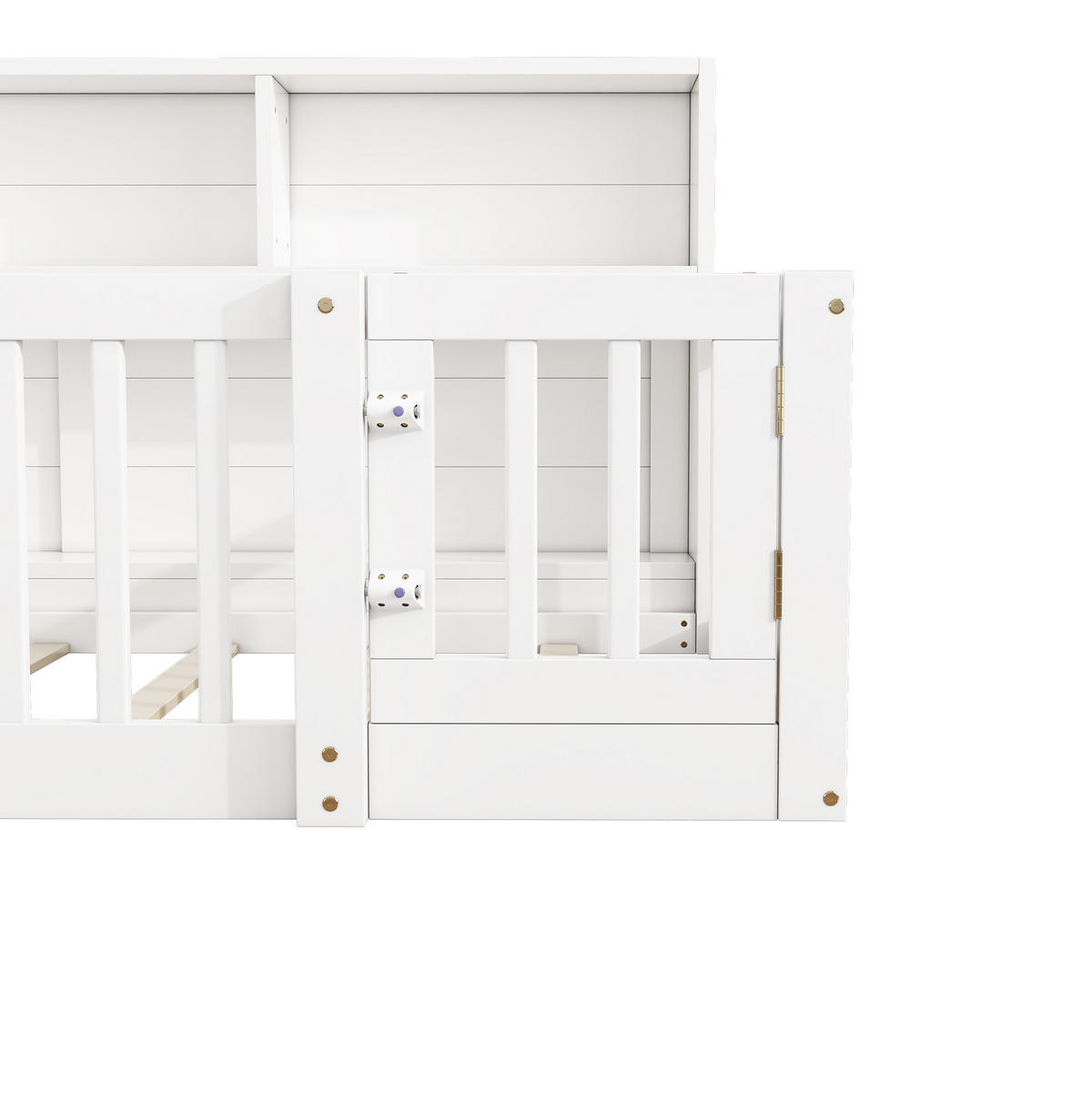 POLSTERBETT 90/200 cm Weiß aus Kiefernholz und MDF mit Stauraum - Weiß, Holz (90/200cm) - OKMYHOME