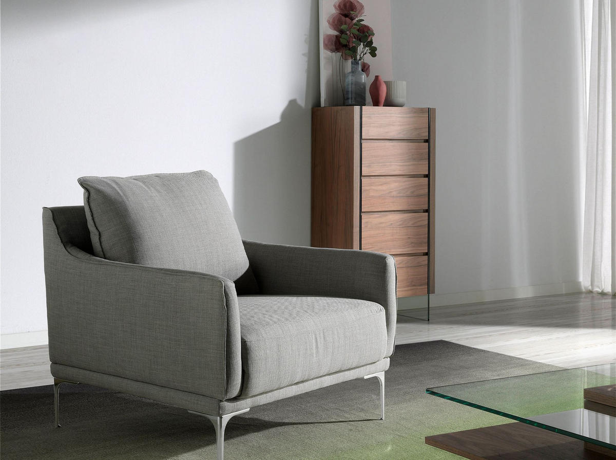 KOMMODE Chiffonier Nussbaum und gehärtetes Glas 58/39/119 cm - Transparent/Walnussfarben, Glas/Holz (58/119/39cm) - ANGEL CERDA