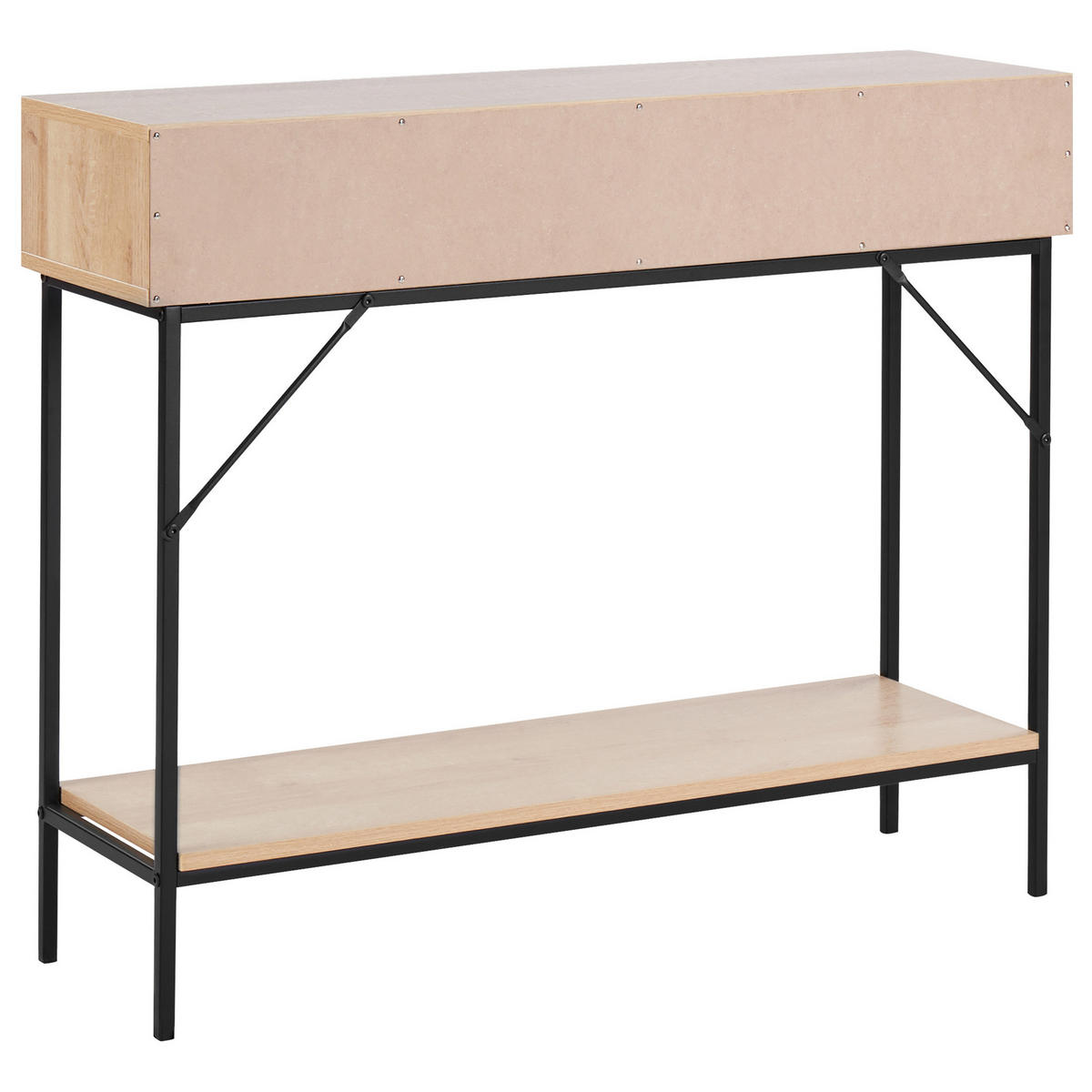 KONSOLENTISCH Heller Holzfarbton Pasco - Hellbraun, Holzwerkstoff (29/100/81cm) - Beliani