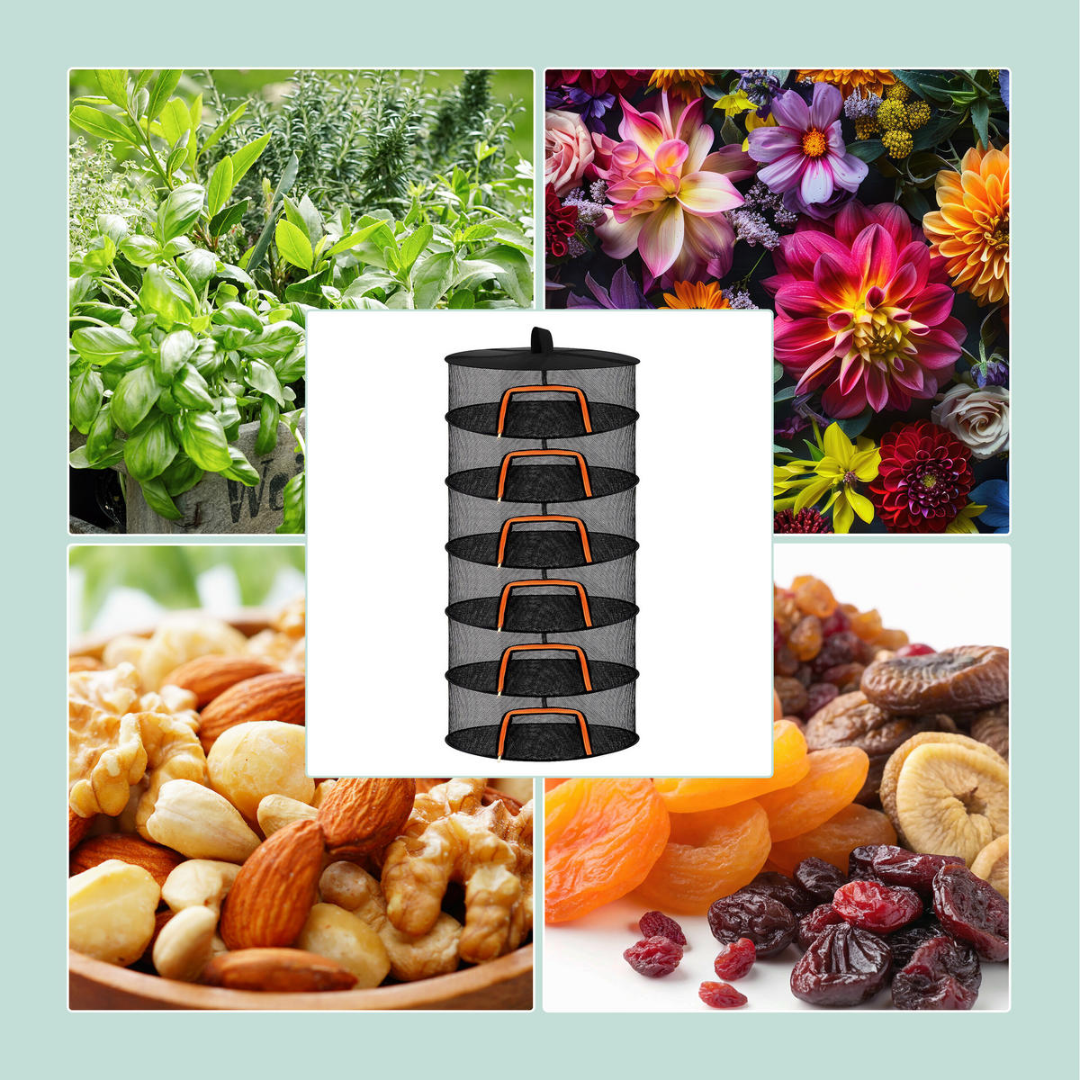 TROCKENNETZ - Schwarz, Textil/Metall (60/120/60cm) - Relaxdays