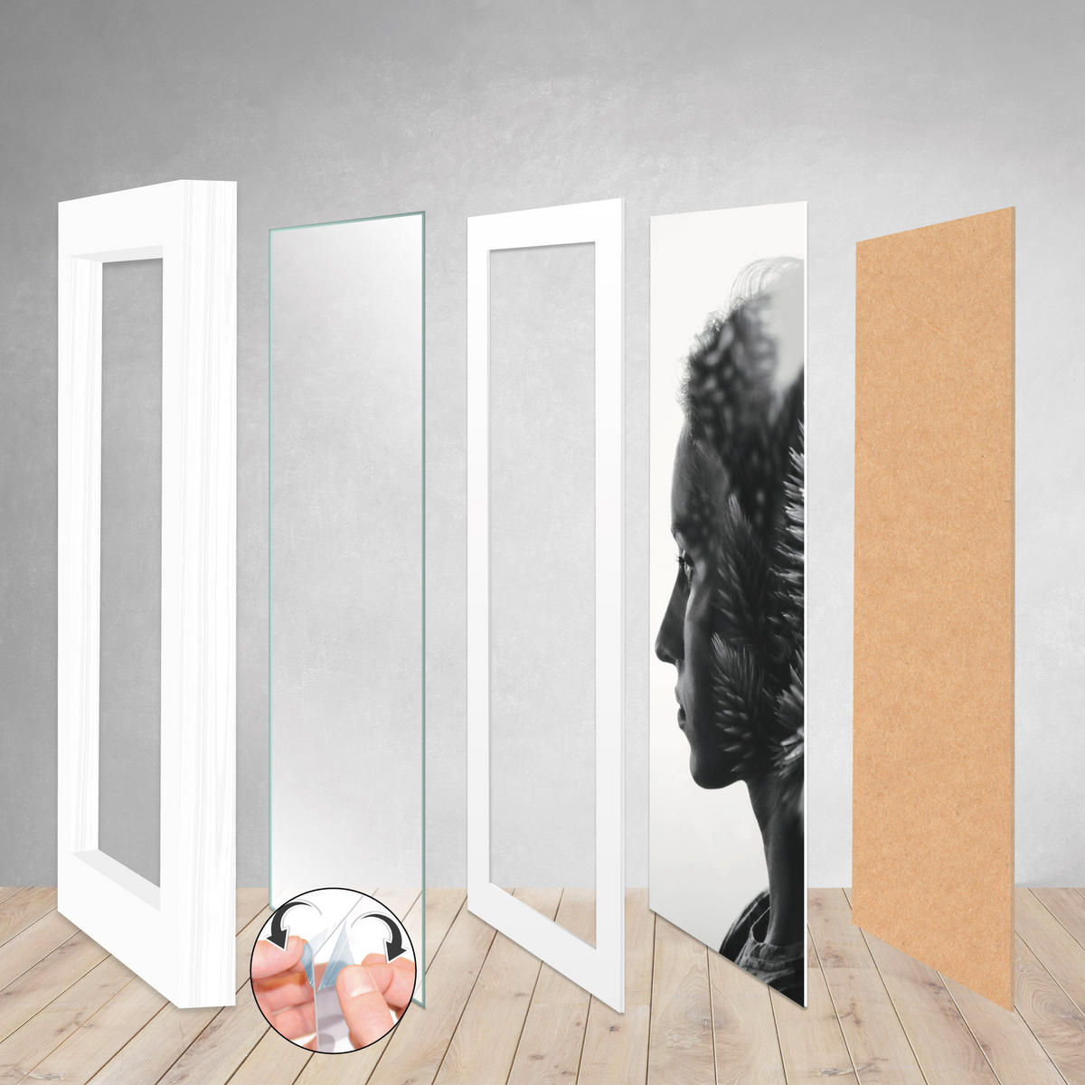 BILDERRAHMEN Emotion MDF Weiß (30tlg) - Weiß, Holzwerkstoff (34/2/36cm) - BoMoe