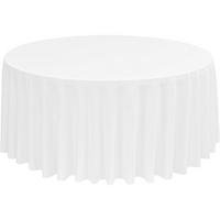 TISCHDECKE rund 275 cm Weiß Polyester - Weiß, Textil (275/275/1.5cm)