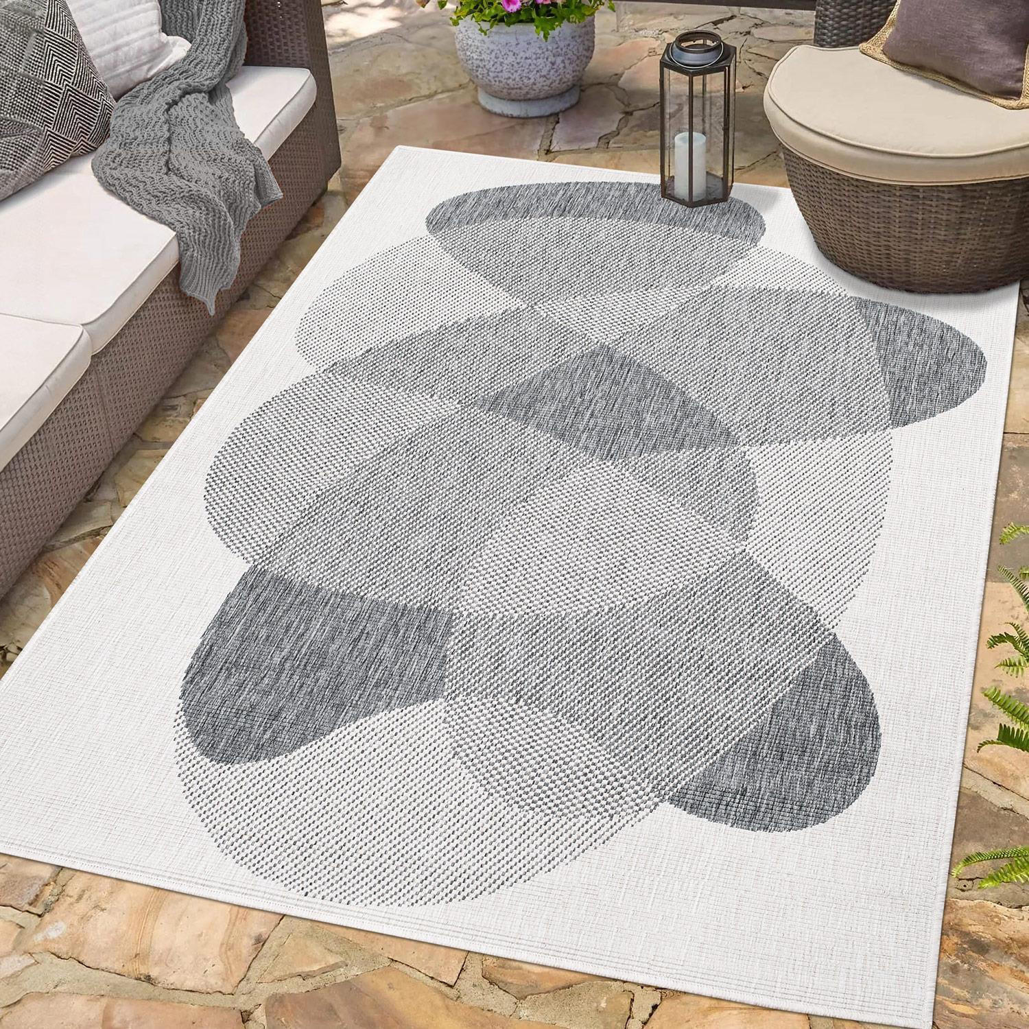 OUTDOOR-TEPPICH DuoRug 5835 Grau 120x170 cm - Grau, Textil (120/170cm) - carpet city