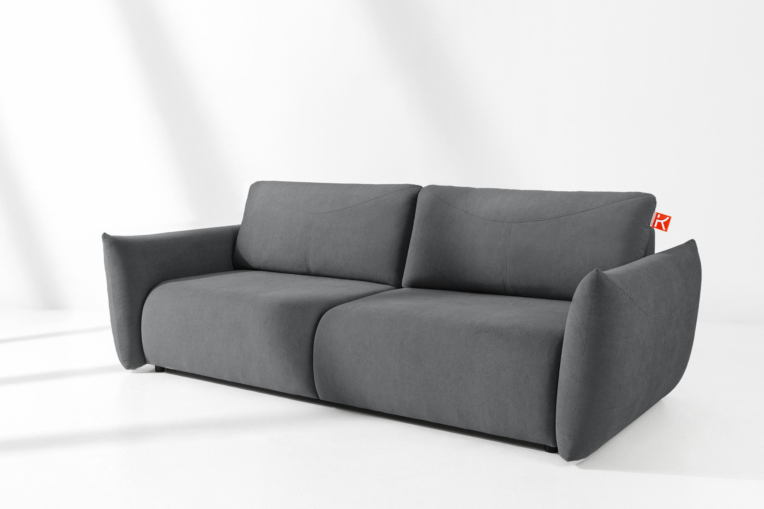 3-SITZER-SOFA LAVIS, Graphit - Dunkelgrau, Holz/Textil (242/87/111cm) - KONSIMO®