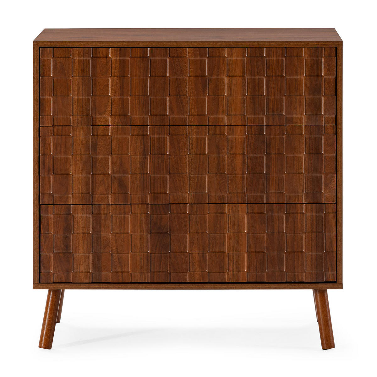 COMODA 80/80/40 Canadá aspect de nuc comun - culoare nucă, compozit lemnos (80/80/40cm) - VS Venta-stock