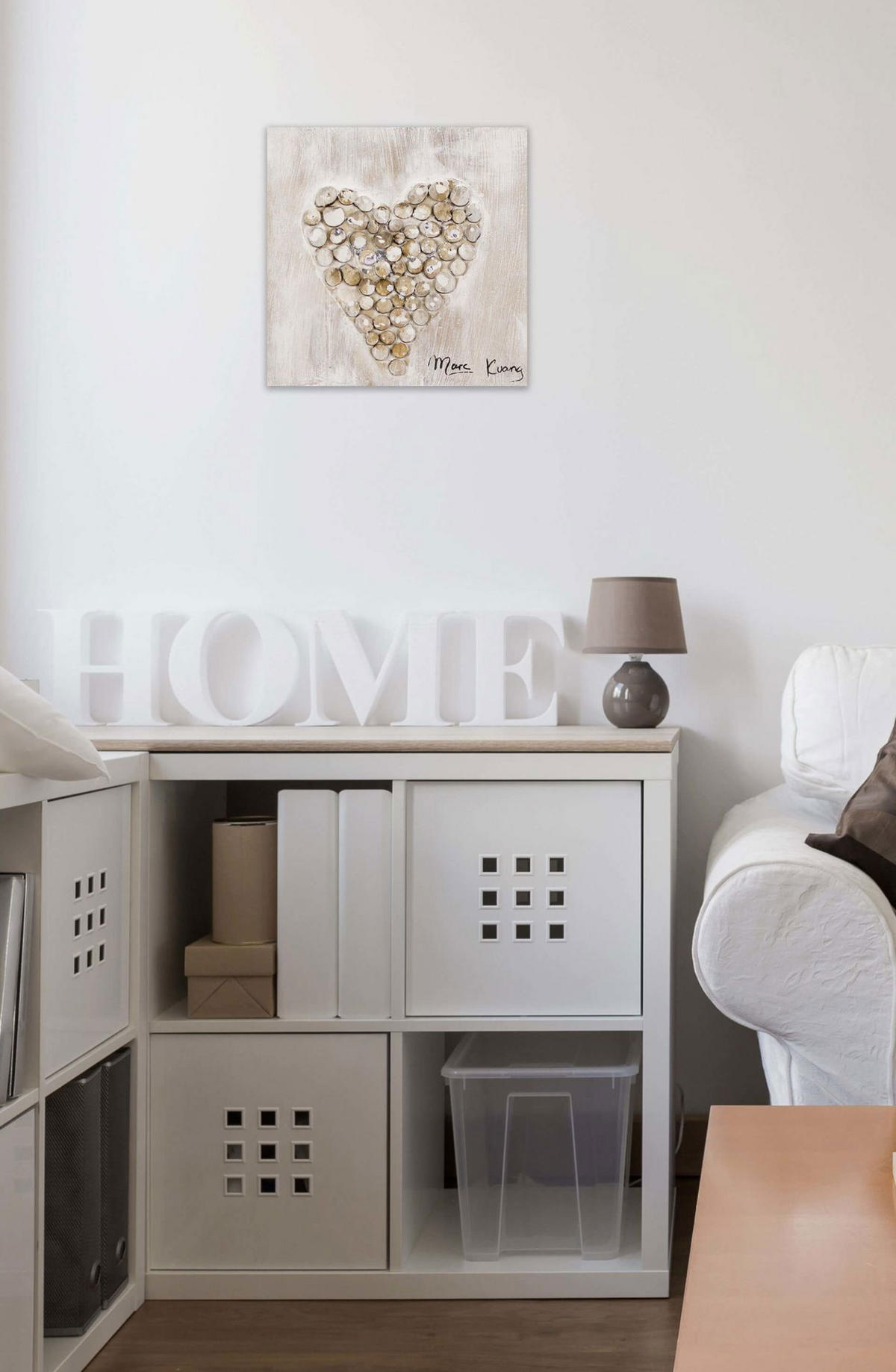 ÖLGEMÄLDE 30/30 cm - Braun, Holz/Textil (0.46/30cm) - KUNSTLOFT