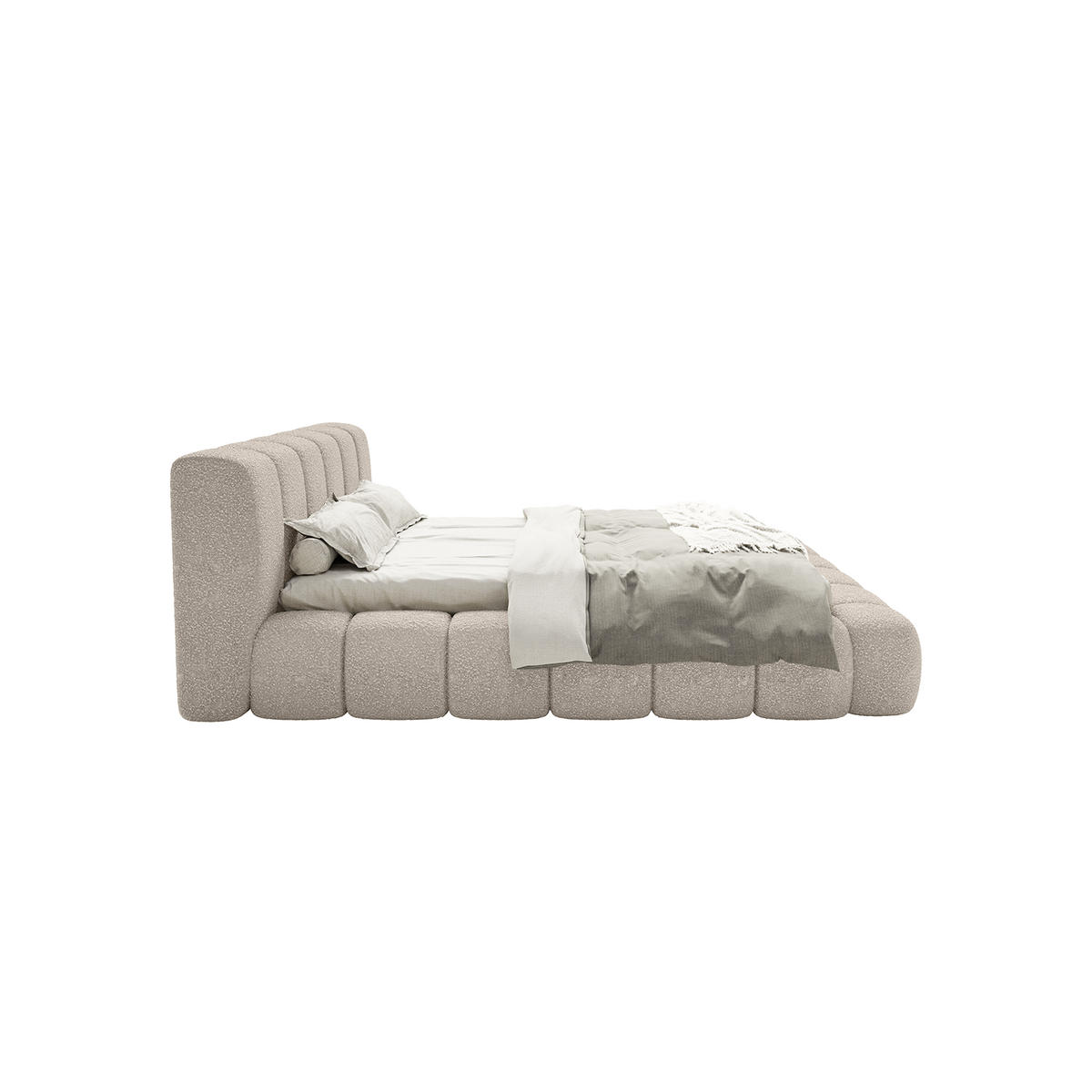 POLSTERBETT Goa 200x200 cm, Creme - Creme, Textil (200/200cm) - Fedve