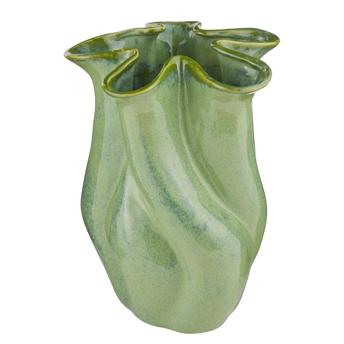 VASE Organic - Grün, Keramik (33cm) - Butlers