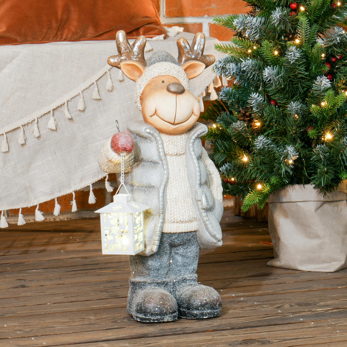WEIHNACHTSFIGUR - Multicolor, Metall (19.5/52/25.5cm) - HOMCOM