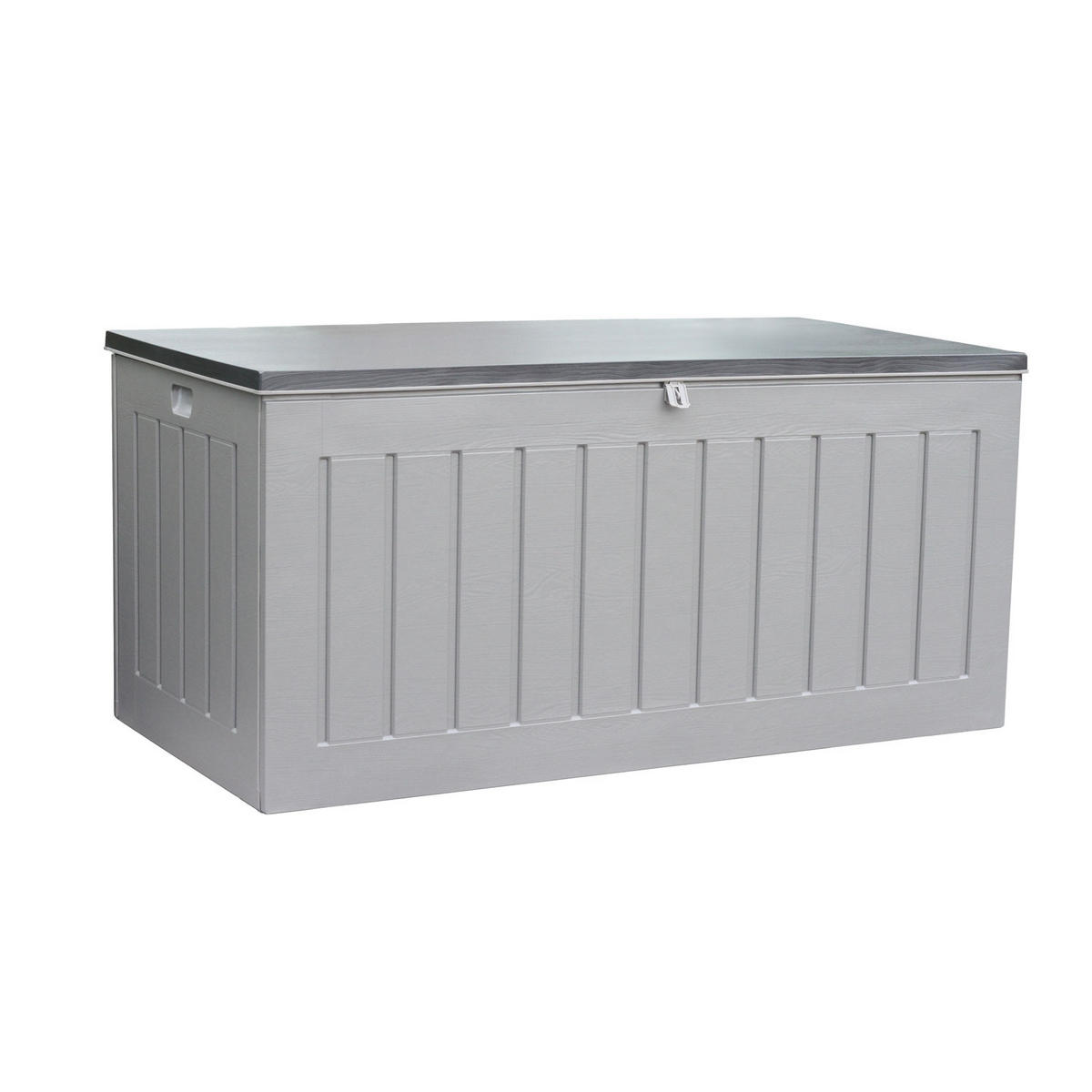 AUFLAGENBOX Aik 830 Liter Grau Kunststoff - Grau, Kunststoff (80/175/120cm) - Green Spirit
