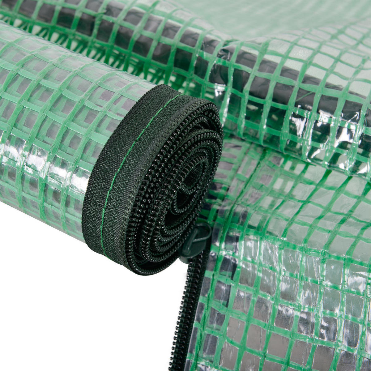 GEWÄCHSHAUS DE-11993 mit Tür & PE-Bache Grün - Grün, Kunststoff (100/80/200cm) - ComfortXL