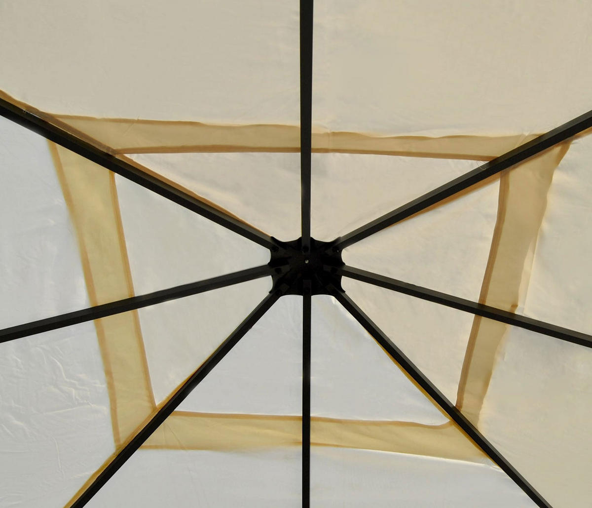 ERSATZDACH Pergola Cadiz 3x3m 280x280cm Creme - Creme, Textil (280/1/280cm) - BERLINLODGE