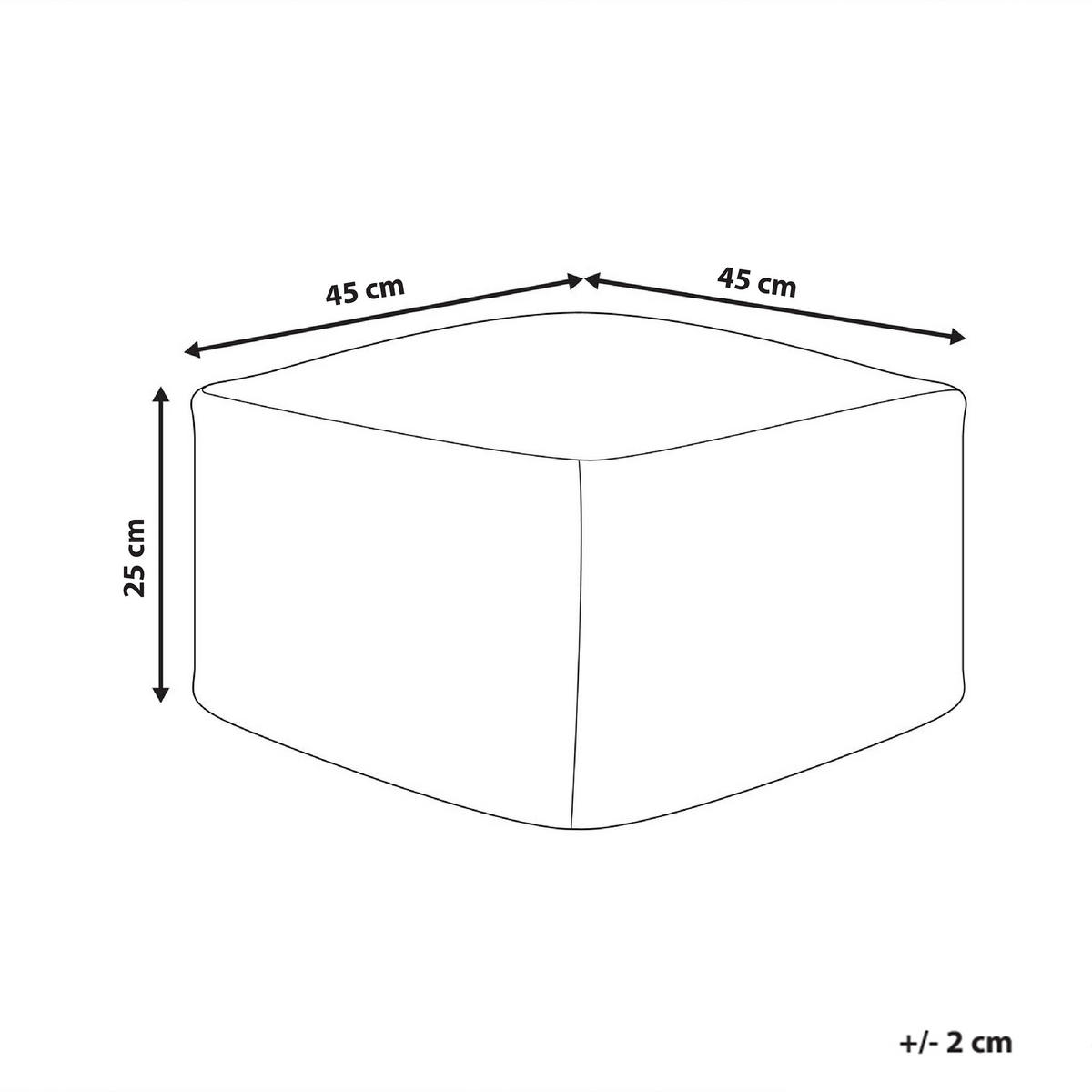 POUF Grau Lutz - Braun/Grau, Naturmaterialen (45/25/45cm) - Beliani