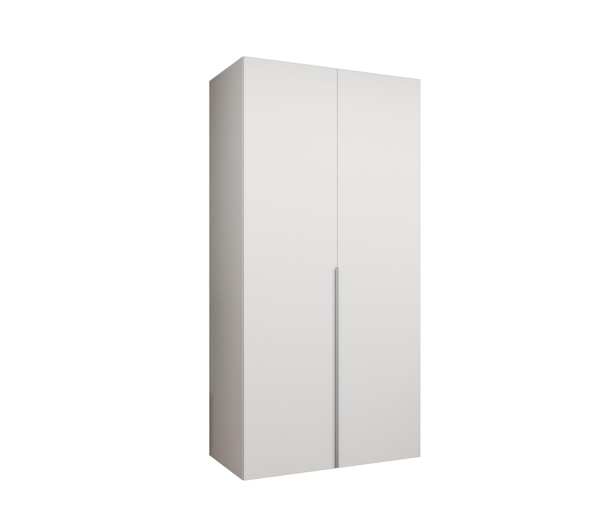 Abiks Möbel Drehtürenschrank Weiß, Kaschmir 100x202x52 cm