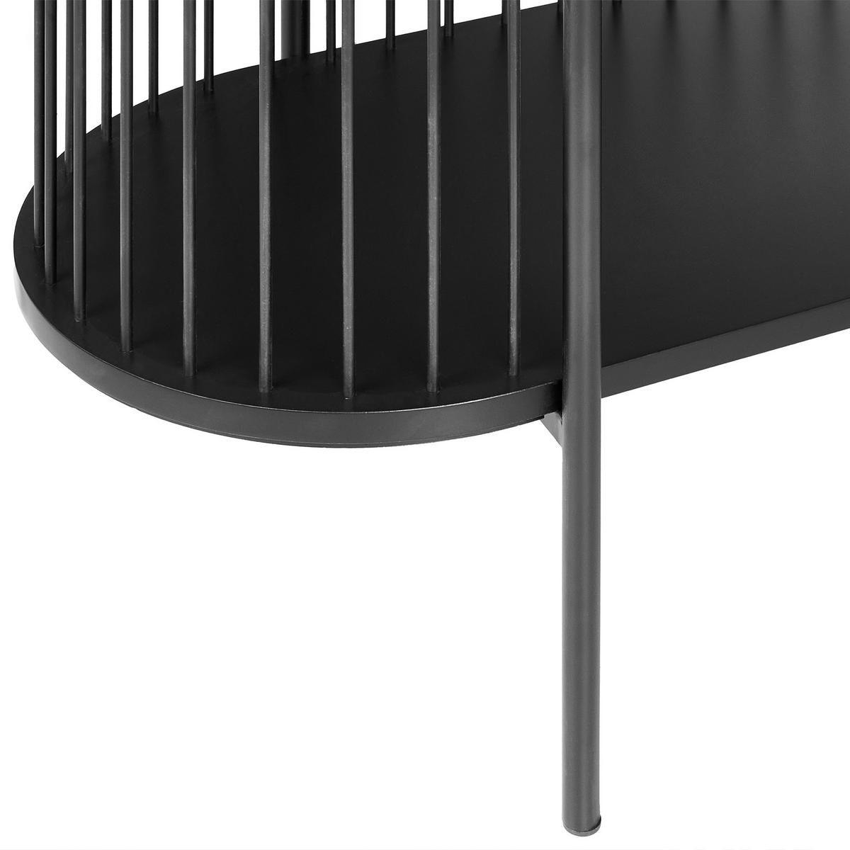 TV-MÖBEL Schwarz Birson - Schwarz, Holzwerkstoff (140/50/44cm) - Beliani
