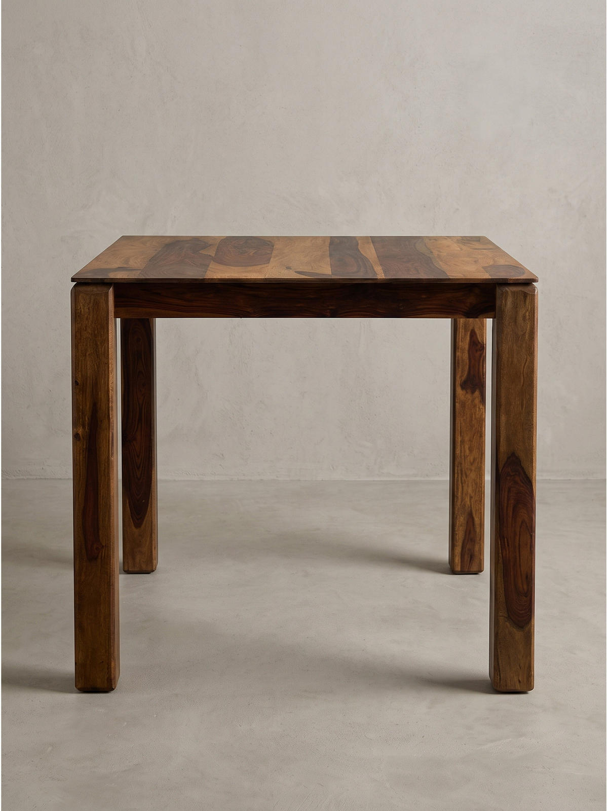 ESSTISCH CHARENTE, Dunkles Massivholz, 80 x 80 x 75 cm - Braun, Holz (80/80/75cm) - KADIMA DESIGN