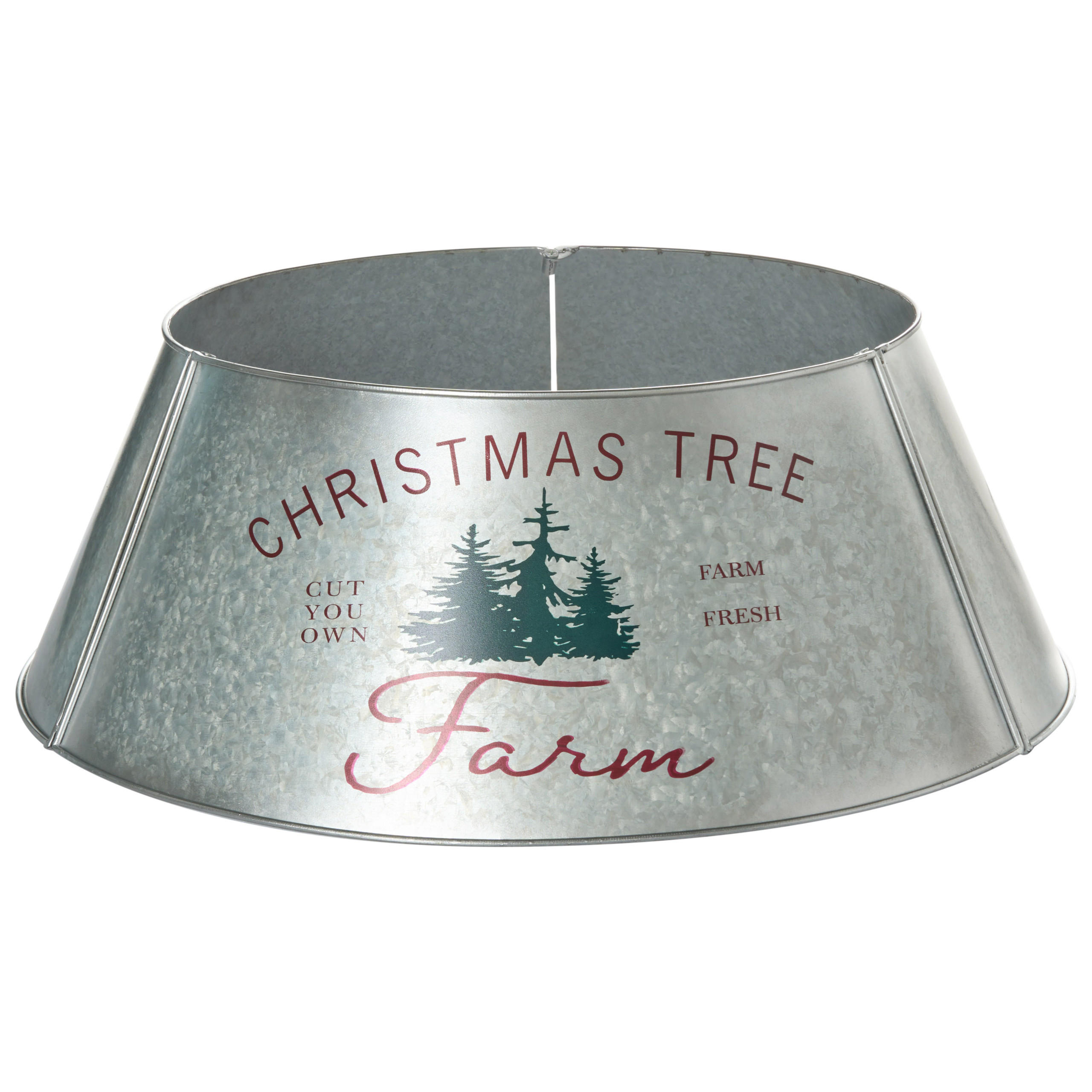 WEIHNACHTSBAUMKRAGEN 25 cm Silber Rovaniemi - Silberfarben, Metall (25cm) - Beliani