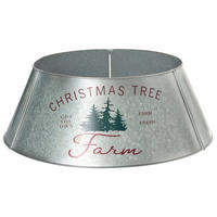 WEIHNACHTSBAUMKRAGEN 25 cm Silber Rovaniemi - Silberfarben, Metall (25cm) - Beliani