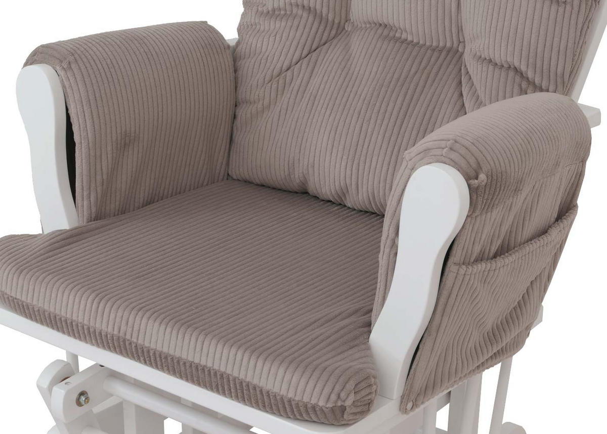 RELAXSESSEL Hellgrau, Weiß - Hellgrau/Weiß, Textil (74/103/71cm) - MCW