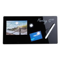 MAGNETTAFEL - Schwarz, Glas/Metall (40/20/0.4cm) - Relaxdays