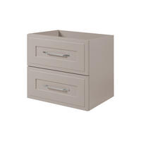 WASCHBECKENUNTERSCHRANK im klassischen Stil, Kaschmir, 60 x 57 x 46 cm - Beige/Silberfarben, Holzwerkstoff (60/57/46cm) - 3XE LIVING