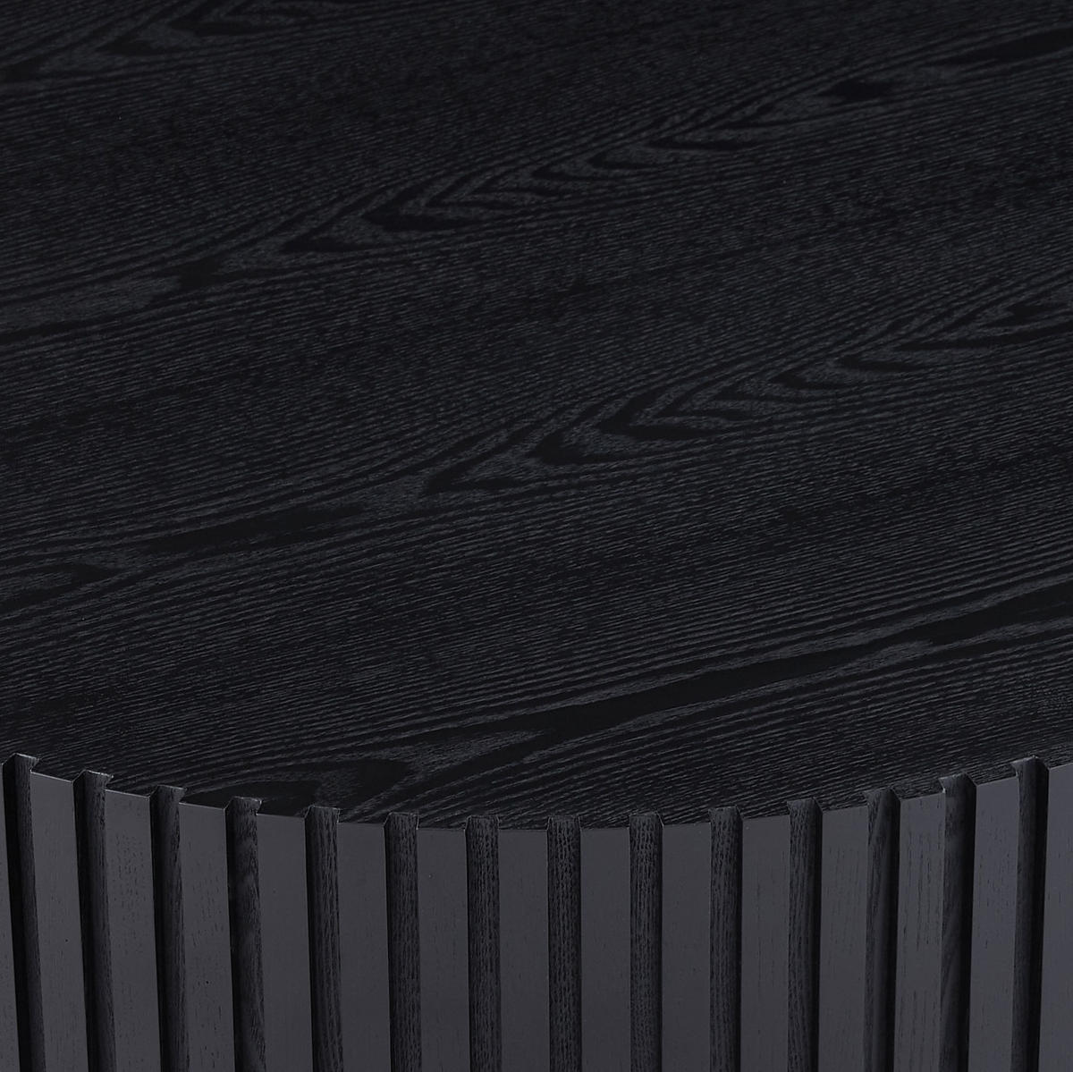 COUCHTISCH aus MDF in Schwarz mit handgefertigter Kante - Schwarz, Holzwerkstoff (80/80/35cm) - Modfu