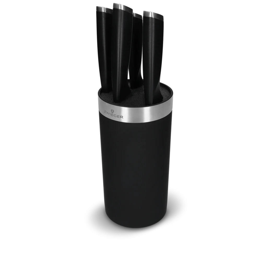 MESSERSET Forte Schwarz 15/11.5/36.5 cm Metall - Schwarz, Metall - Mondex