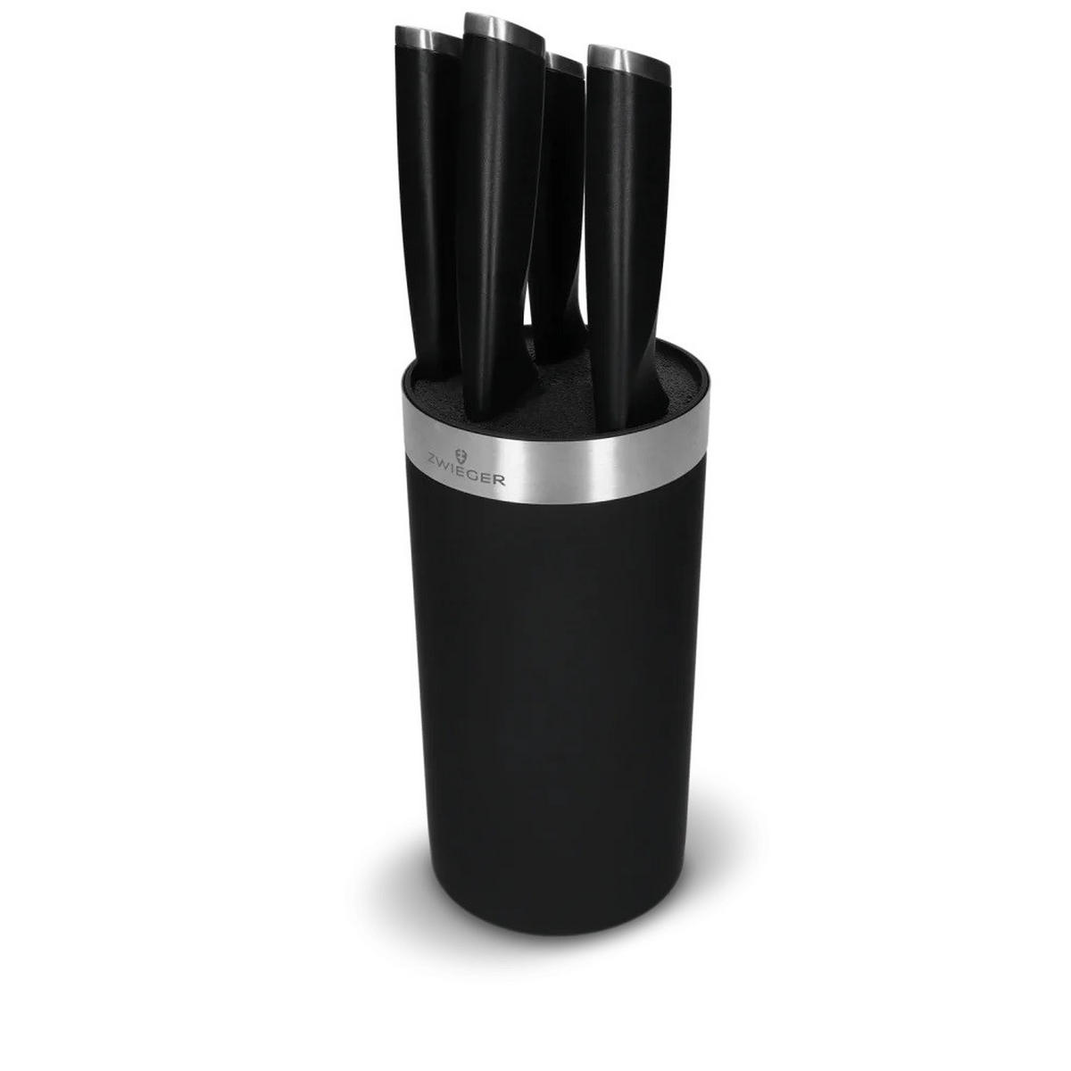 MESSERSET Forte Schwarz 15/11.5/36.5 cm Metall - Schwarz, Metall - Mondex