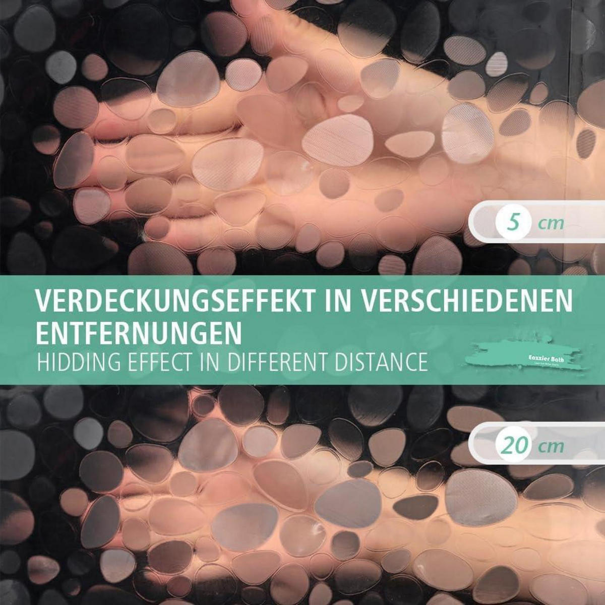 DUSCHVORHANG Kieselstein 183 x 200 cm Transparent - Transparent, Kunststoff (200/180cm)