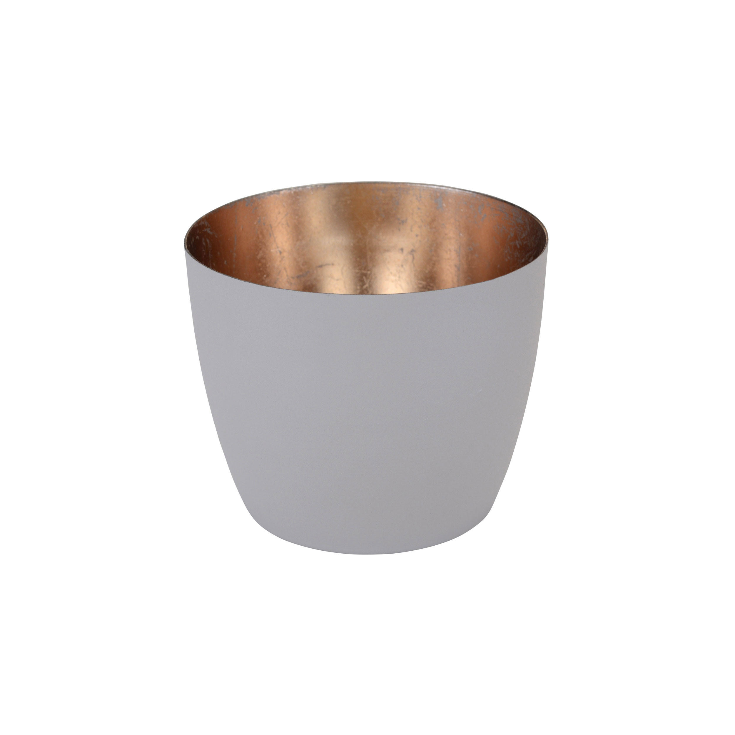 TEELICHTHALTER Madras M, Eisen, Sandstone / Gold, 8.5 cm - Beige, Metall (8.5cm) - Gift Company