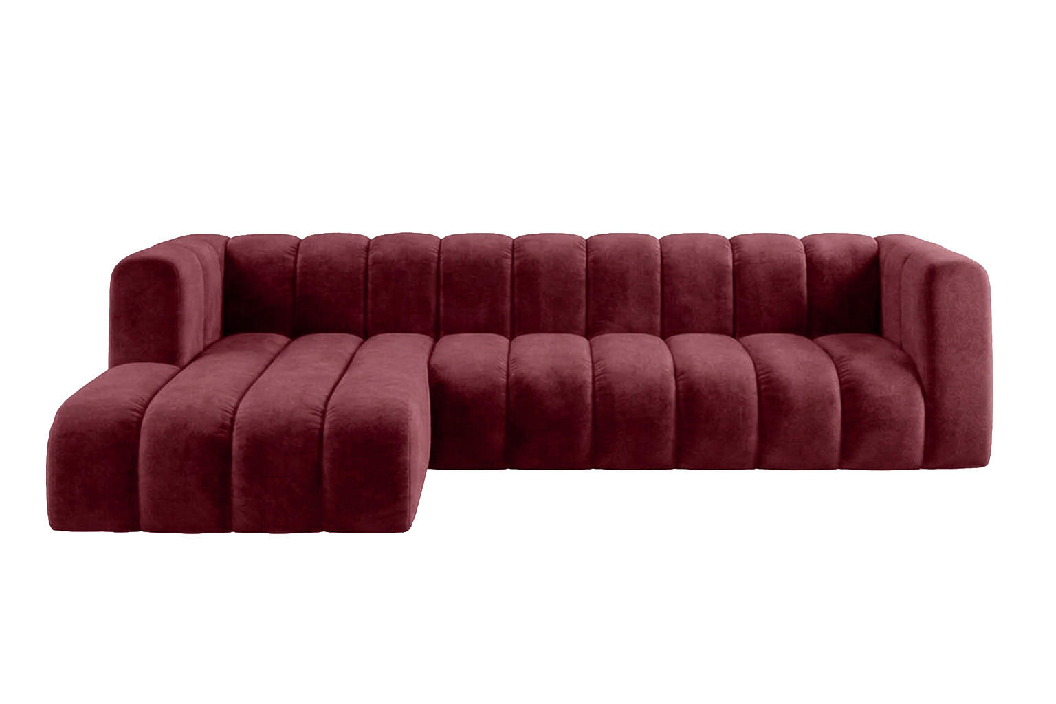 Kaiser Möbel Ecksofa Dunkelrot 318x179 cm