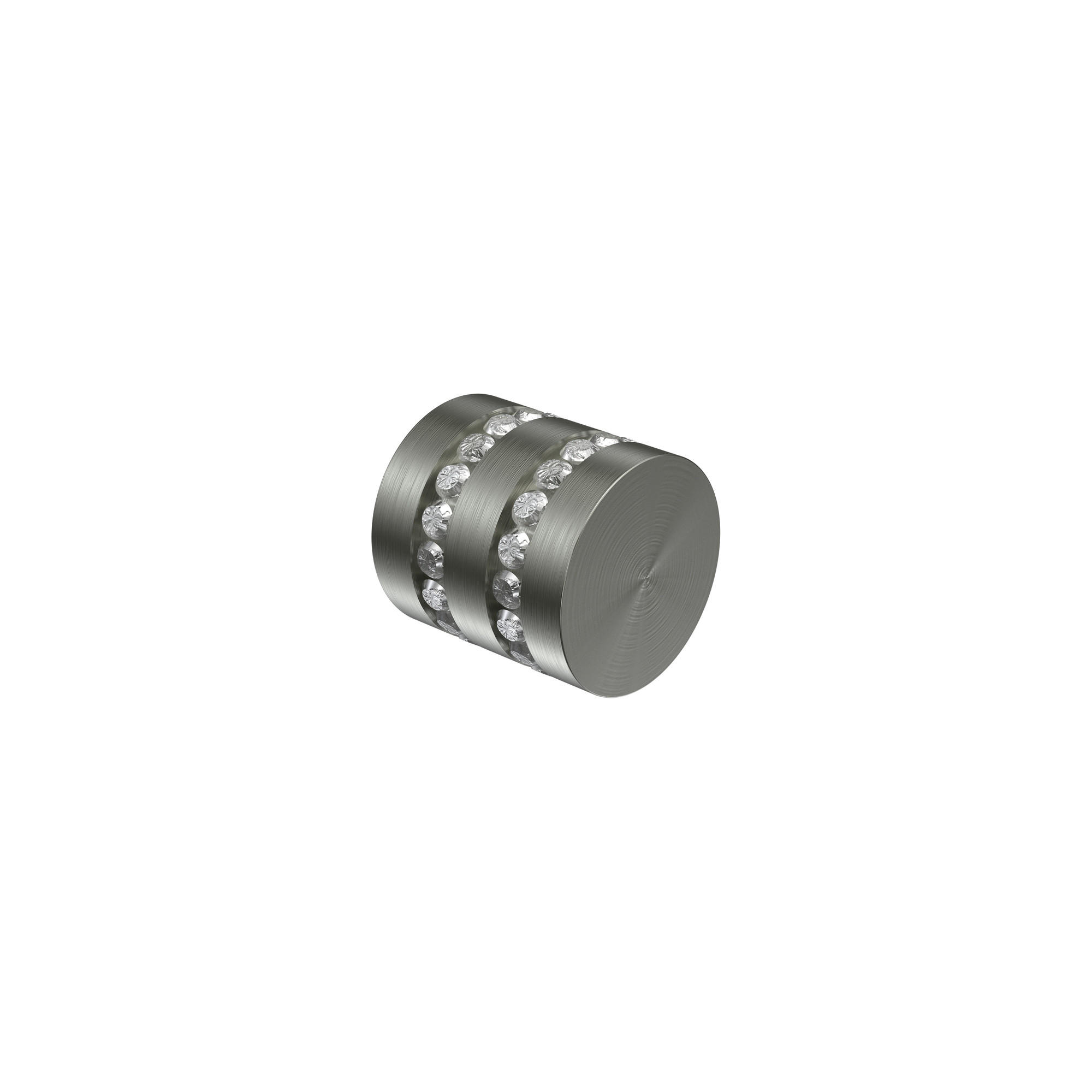 ENDSTÜCKE FÜR GARDINENSTANGEN 20 mm Ø, Estana Edelstahl-Optik, Packung 2 Stück - Edelstahlfarben, Metall (2.6/2.8/2.8cm) - INTERDECO
