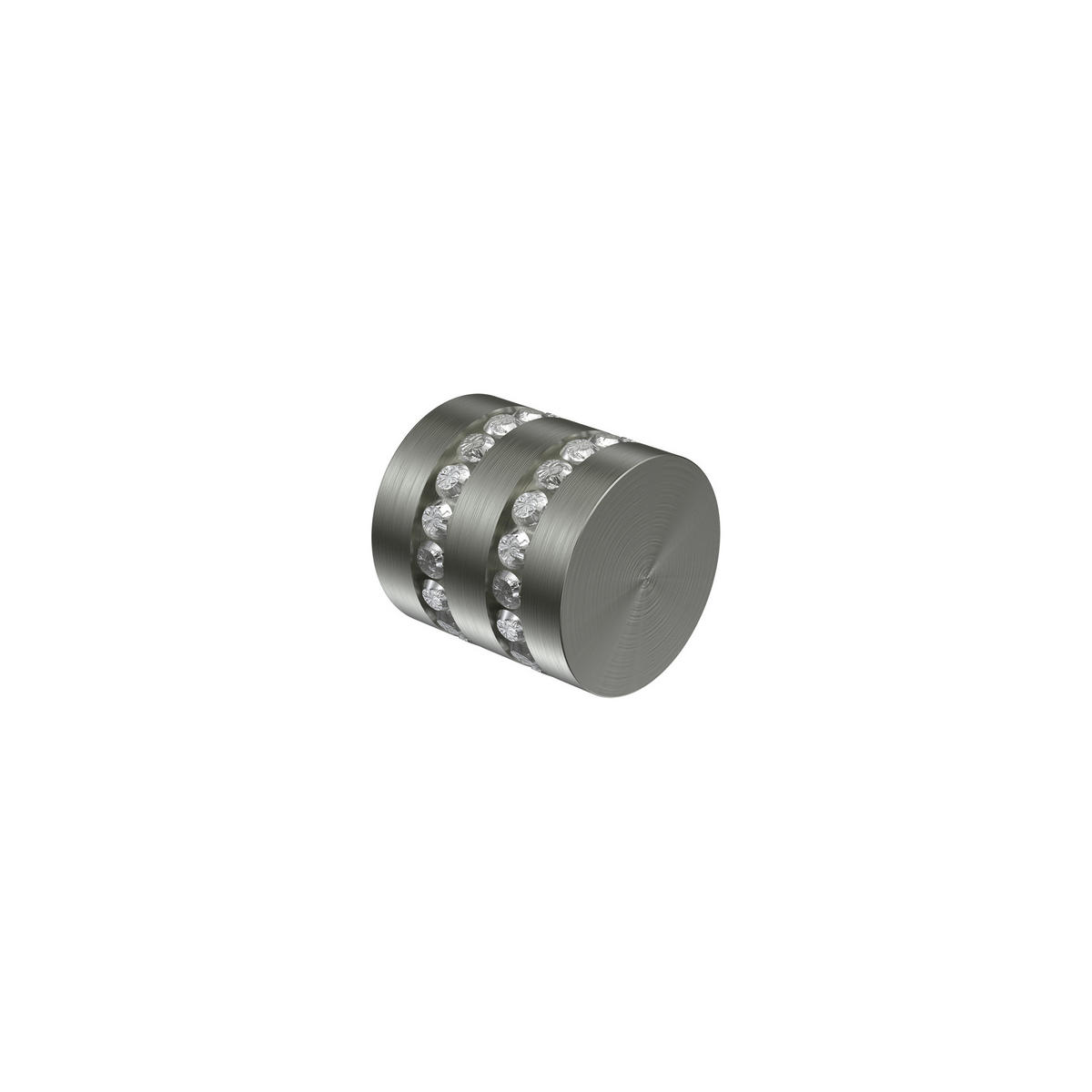 ENDSTÜCKE FÜR GARDINENSTANGEN 20 mm Ø, Estana Edelstahl-Optik, Packung 2 Stück - Edelstahlfarben, Metall (2.6/2.8/2.8cm) - INTERDECO