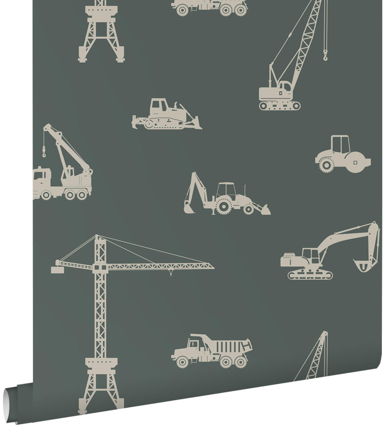 TAPETE Fahrzeuge 53 cm x 10.05 m - Grün, Papier (53/0.1cm) - ESTAhome