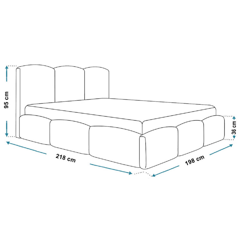 Thumbnail - Emporius Polsterbett, Grün, Textil, 2-Sitzer, 180x200 cm, Schlafzimmer, Betten, Polsterbetten