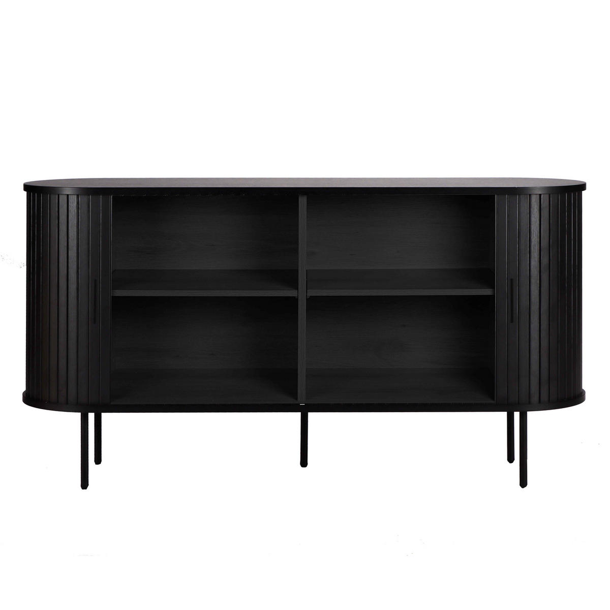SIDEBOARD 140 cm, Schwarz - Schwarz, Holz (40/76/140cm) - Oviala