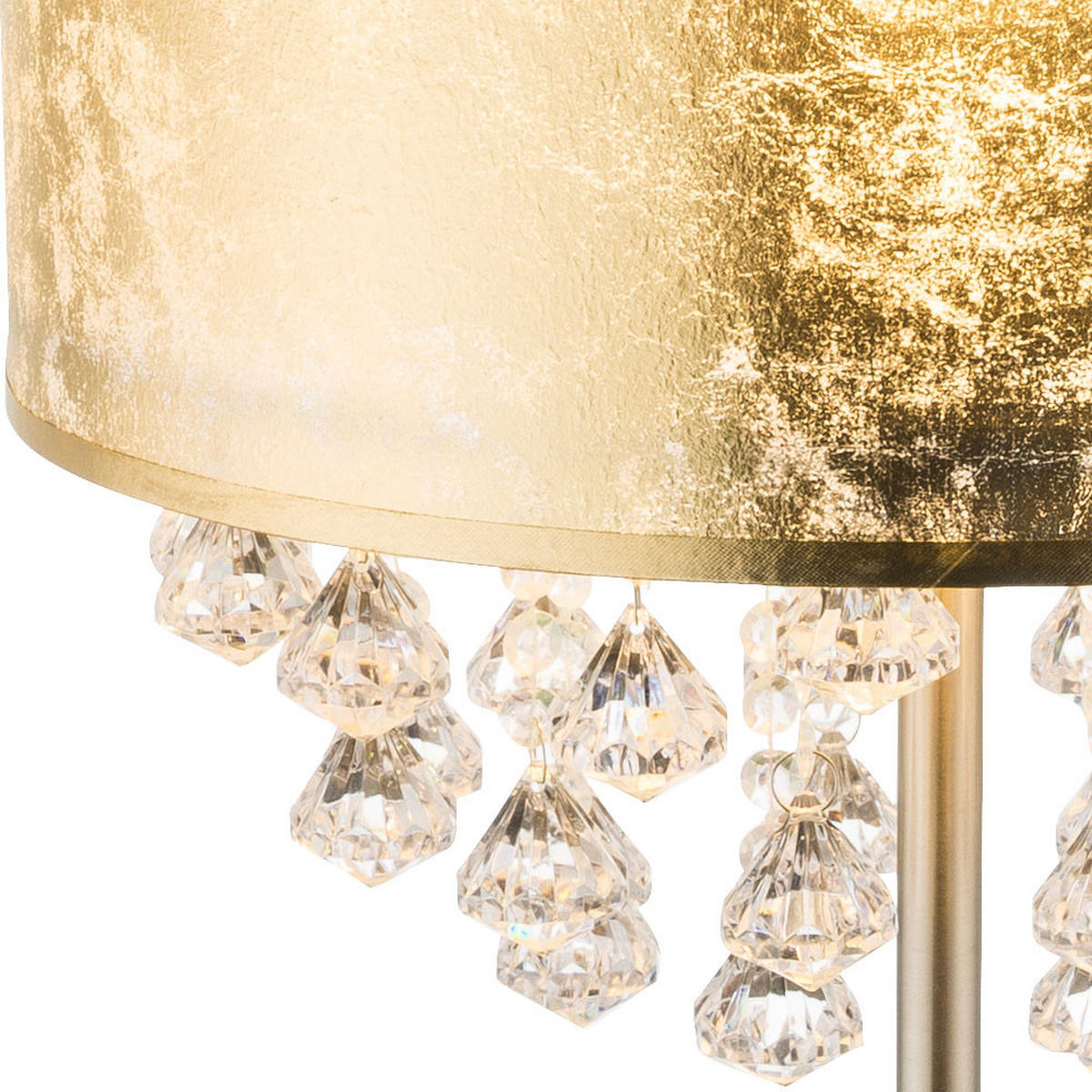 LED TISCHLEUCHTE Kristall Gold Metall - Goldfarben, Metall (32/32/56cm) - Globo Lighting