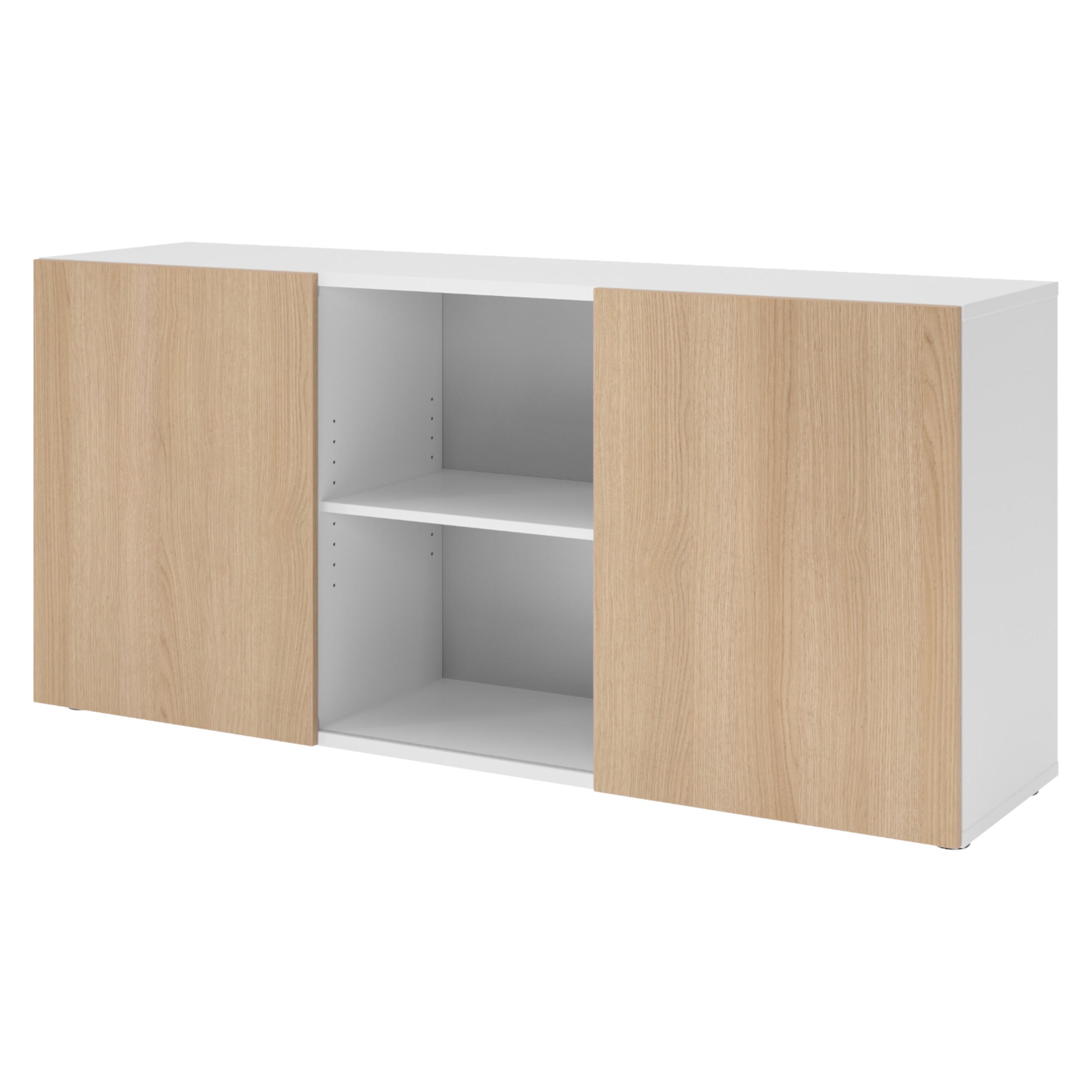 bümö Sideboard Weiß, Eiche 160x74.8x42 cm