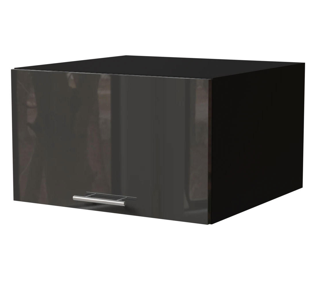 Feldmann-Wohnen Aufsatzschrank Graphit, Schwarz 60x36x59 cm